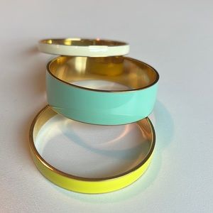 Set of J.Crew gold tone bangles